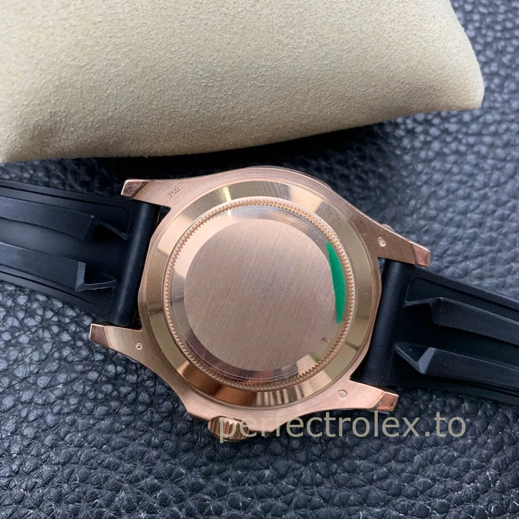 Rolex-Yacht-Master-116655-40mm-Rose-Gold-Tone-Black-Dial-Luxury-Sports-Super-Clone-Watch-Back-View