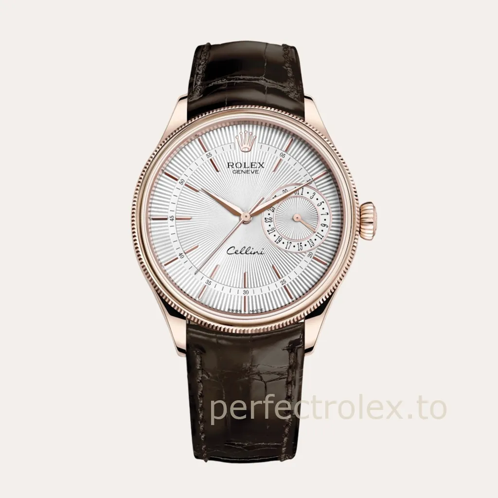 Rolex-Cellini-M50515-0011-39mm-Black-Guilloché-Dial-Pointer-Date-Dress-Super-Clone-Watch-Hero-Image