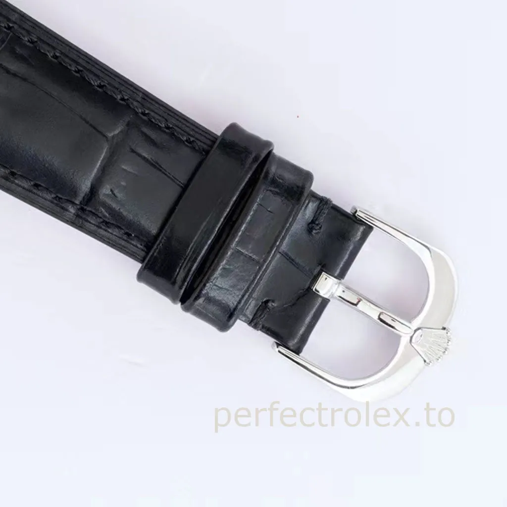 Rolex-Cellini-50519-0013-39mm-Blue-Dial-Pointer-Date-Luxury-Dress-AAAAA-Replica-Watch-Buckle-View-1