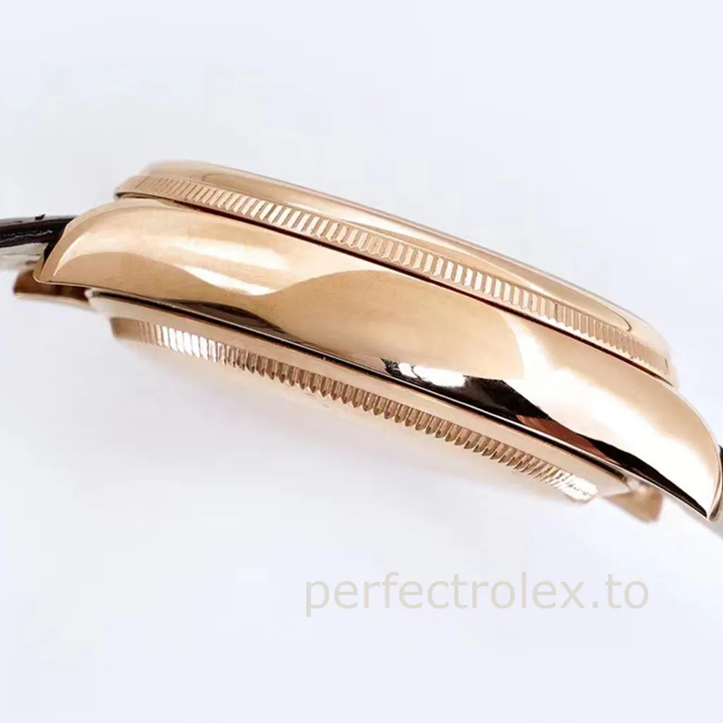Rolex-Cellini-M50515-0011-39mm-Black-Guilloché-Dial-Pointer-Date-Dress-Super-Clone-Watch-Left-Side-View