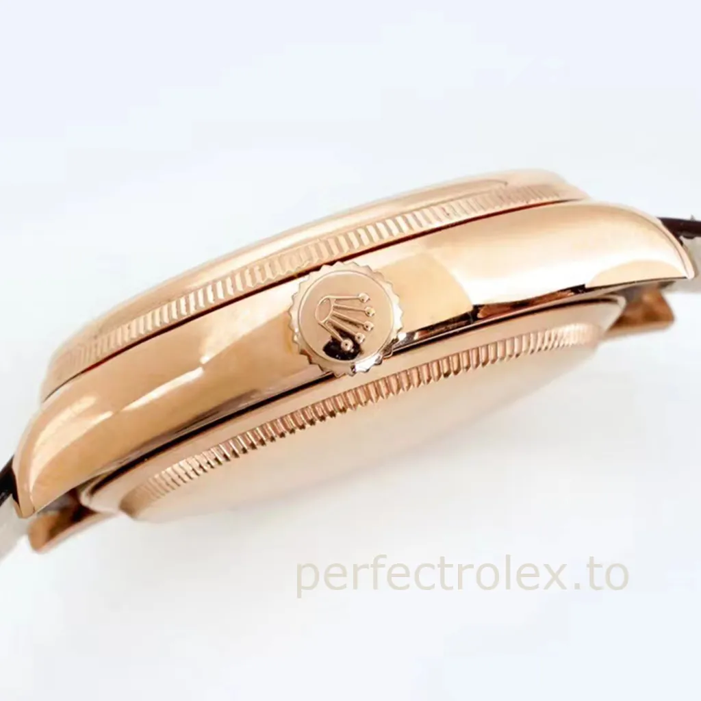 Rolex-Cellini-M50515-0011-39mm-Black-Guilloché-Dial-Pointer-Date-Dress-Super-Clone-Watch-Right-Side-View