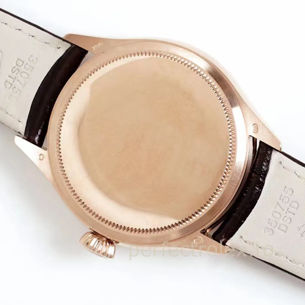Rolex-Cellini-M50515-0011-39mm-Black-Guilloché-Dial-Pointer-Date-Dress-Super-Clone-Watch-Back-View