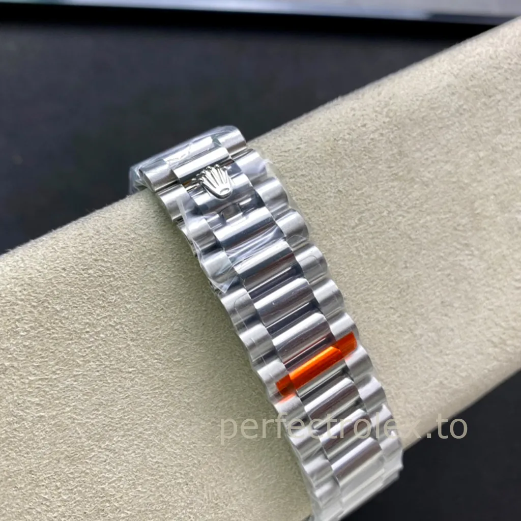 Rolex-Day-Date-228239-0003-40mm-Silver-Diamond-Dial-President-Bracelet-Super-Clone-Watch-Strap-View-1