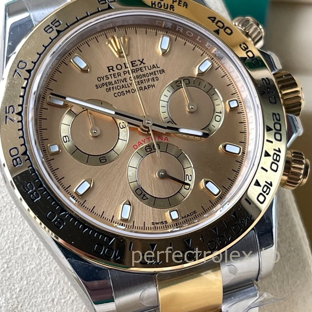 Rolex-Daytona-M116503-0003-40mm-Gold-Dial-Luxury-Sports-Chronograph-Super-Clone-Watch-Dial-Detail-1