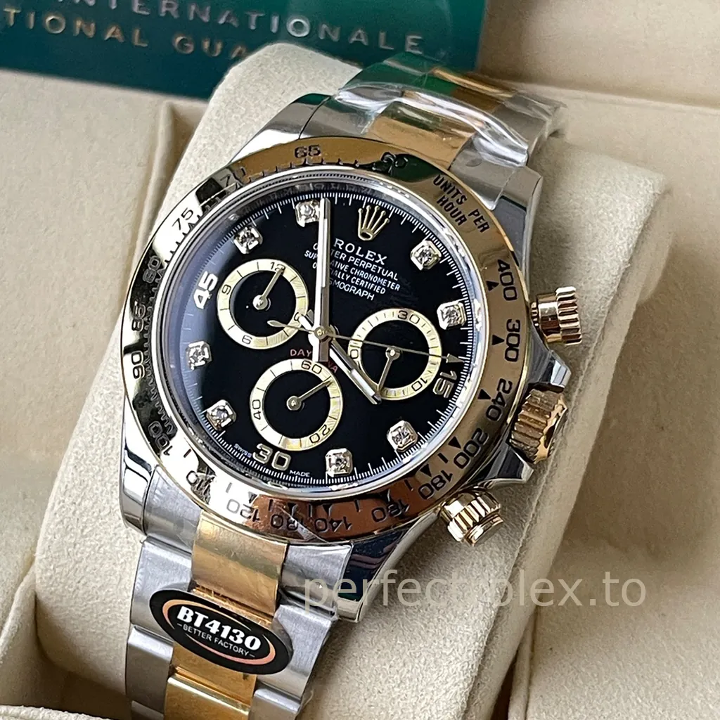 Rolex-Daytona-M116503-0011-40mm-Black-Diamond-Dial-Chronograph-Replica-Watch-Front-View-1