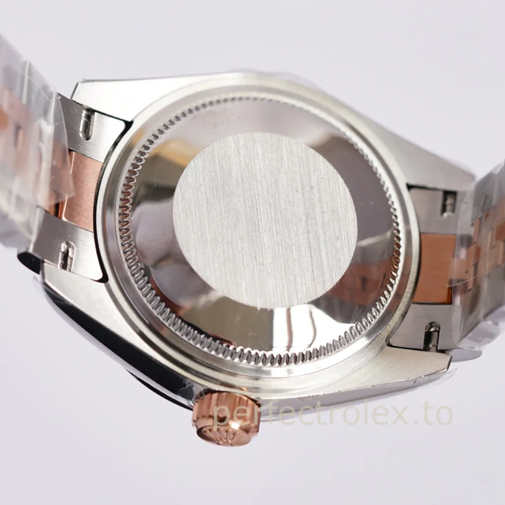 Rolex-Datejust-Purple-Sunburst-Dial-Women’s-Replica-Watch-279381RBR-28mm-Diamond-Bezel-Back-View