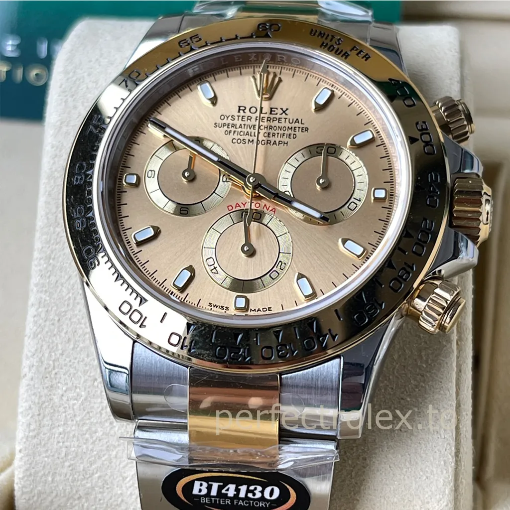 Rolex-Daytona-M116503-0003-40mm-Gold-Dial-Luxury-Sports-Chronograph-Super-Clone-Watch-Front-View-1