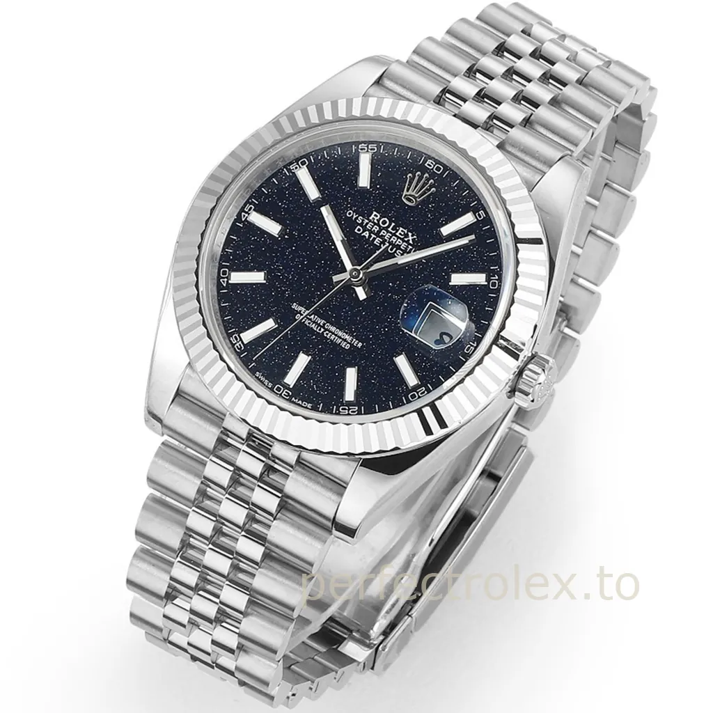 Rolex-Datejust-126334-Super-Clone-Watch-41mm-Black-Starry-Dial-with-Jubilee-Bracelet-Front-View-1