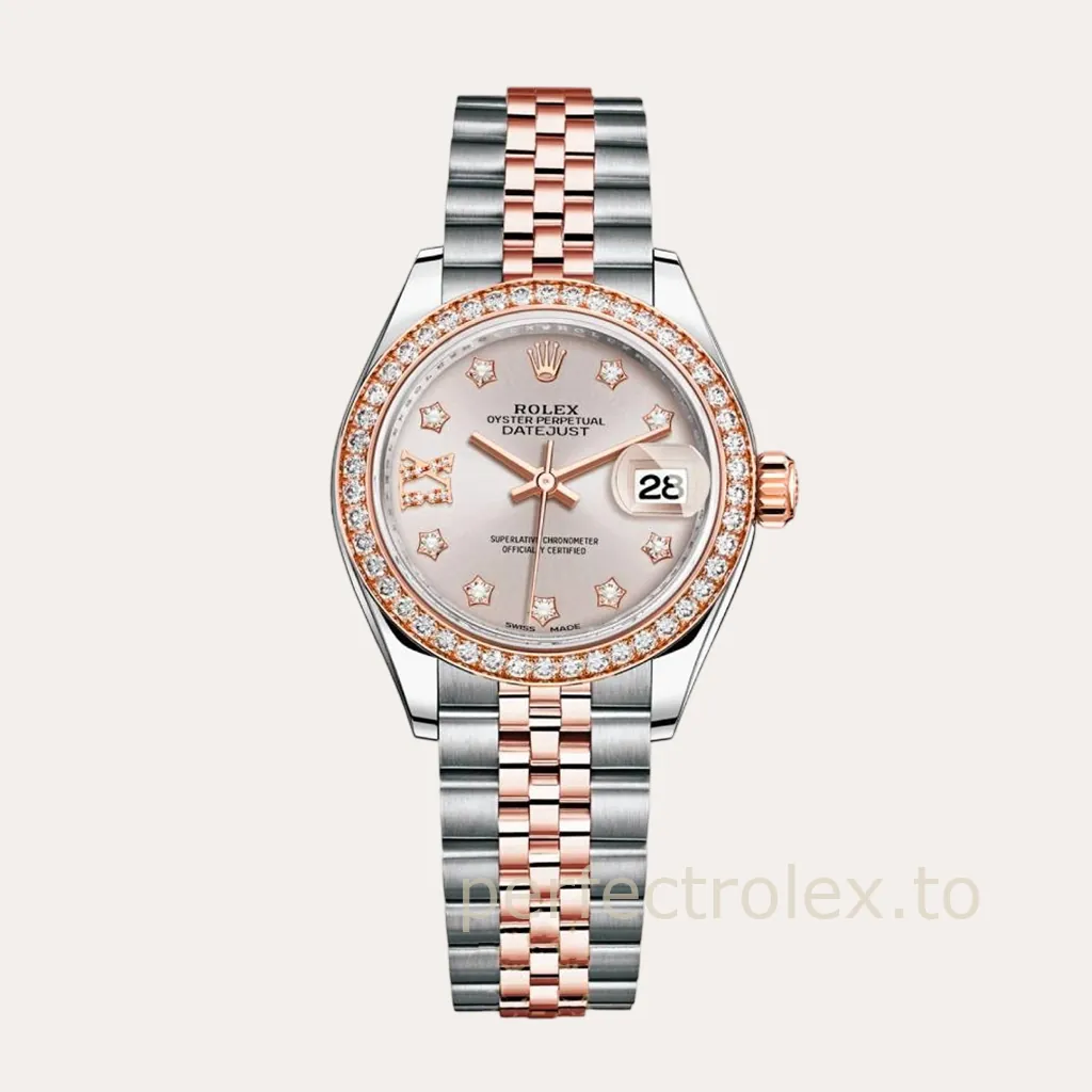 Rolex-Datejust-279381RBR-Super-Clone-Ladies-Watch-28mm-Sundust-Dial-Crystal-Bezel-Hero-Image