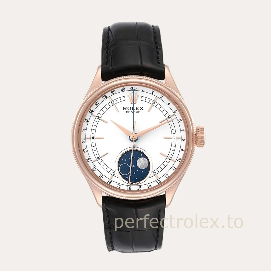 Rolex-Cellini-50535-0002-Super-Clone-Moonphase-Watch-39mm-White-Dial-Leather-Strap-Automatic-Hero-Image