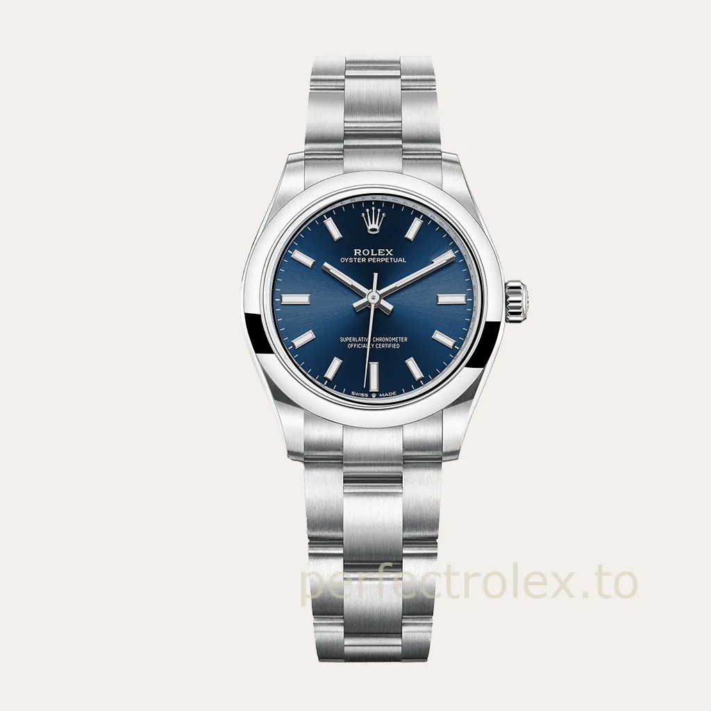 Rolex-Oyster-Perpetual-277200-0003-Replica-31mm-Blue-Dial-Minimalist-Automatic-Watch-Hero-Image