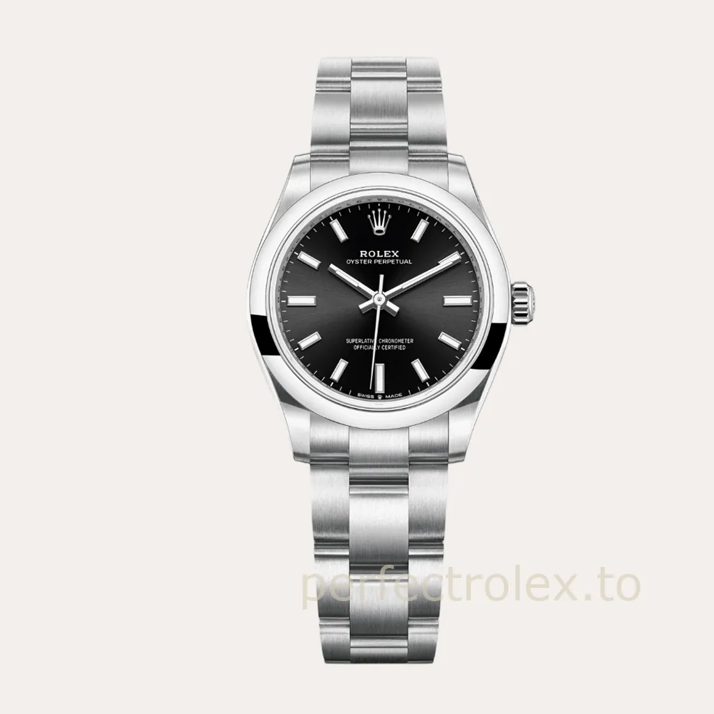 Rolex-Oyster-Perpetual-277200-0002-Super-Clone-Watch-31mm-Black-Dial-Minimalist-Hero-Image