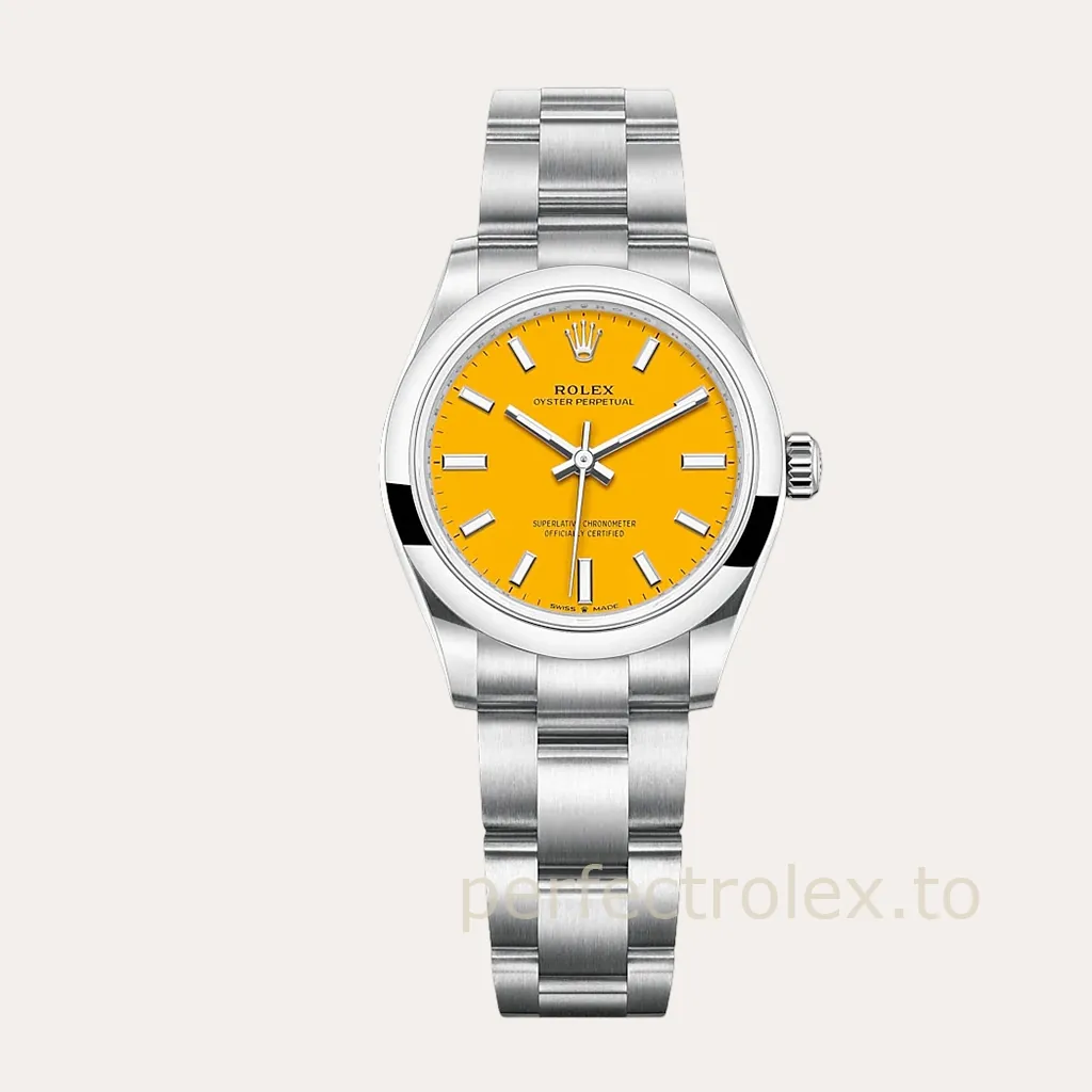 Rolex-Oyster-Perpetual-277200-0005-31mm-Yellow-Dial-Automatic-Minimalist-Replica-Watch-Hero-Image