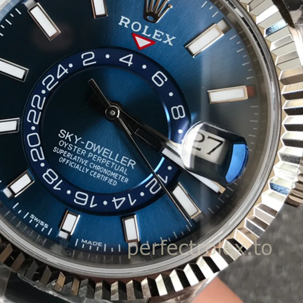 Rolex-Sky-Dweller-326934-0003-Blue-Dial-42mm-904L-Steel-Dual-Time-Zone-Business-Travel-Replica-Watch-Dial-Detail-1