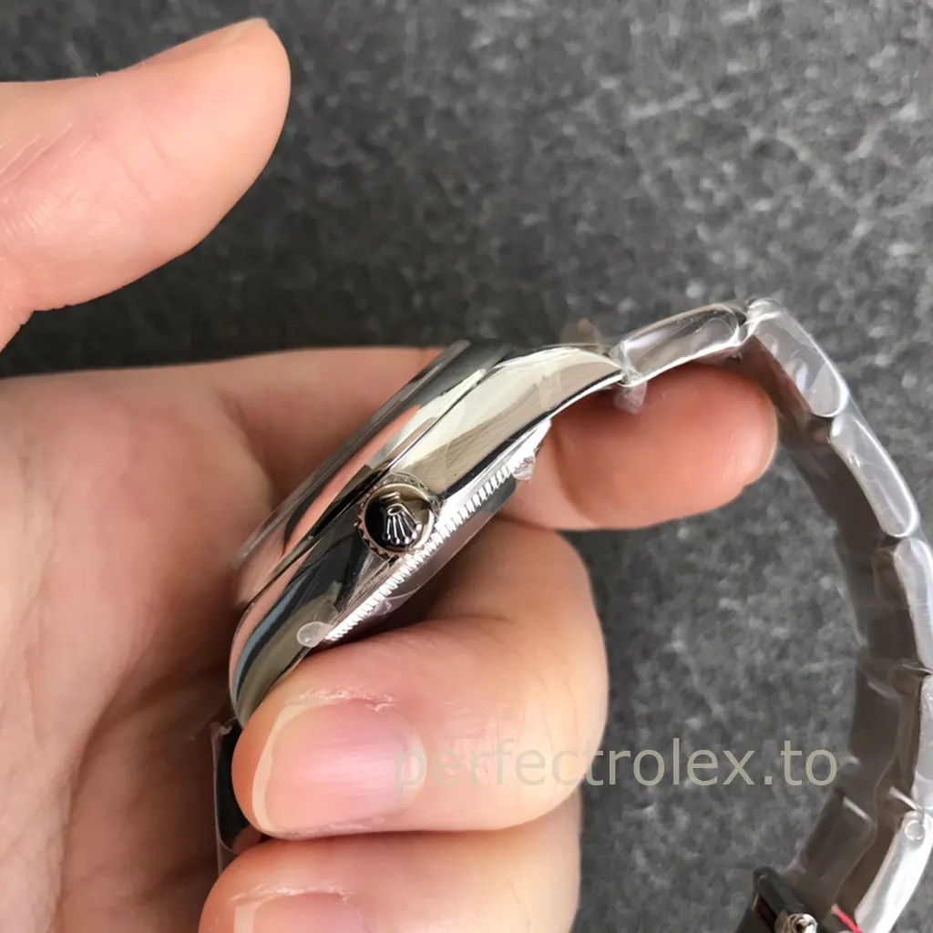 Rolex-Oyster-Perpetual-Coral-Red-Dial-31mm-277200-0008-904L-Steel-Automatic-Replica-Watch-Right-Side-View