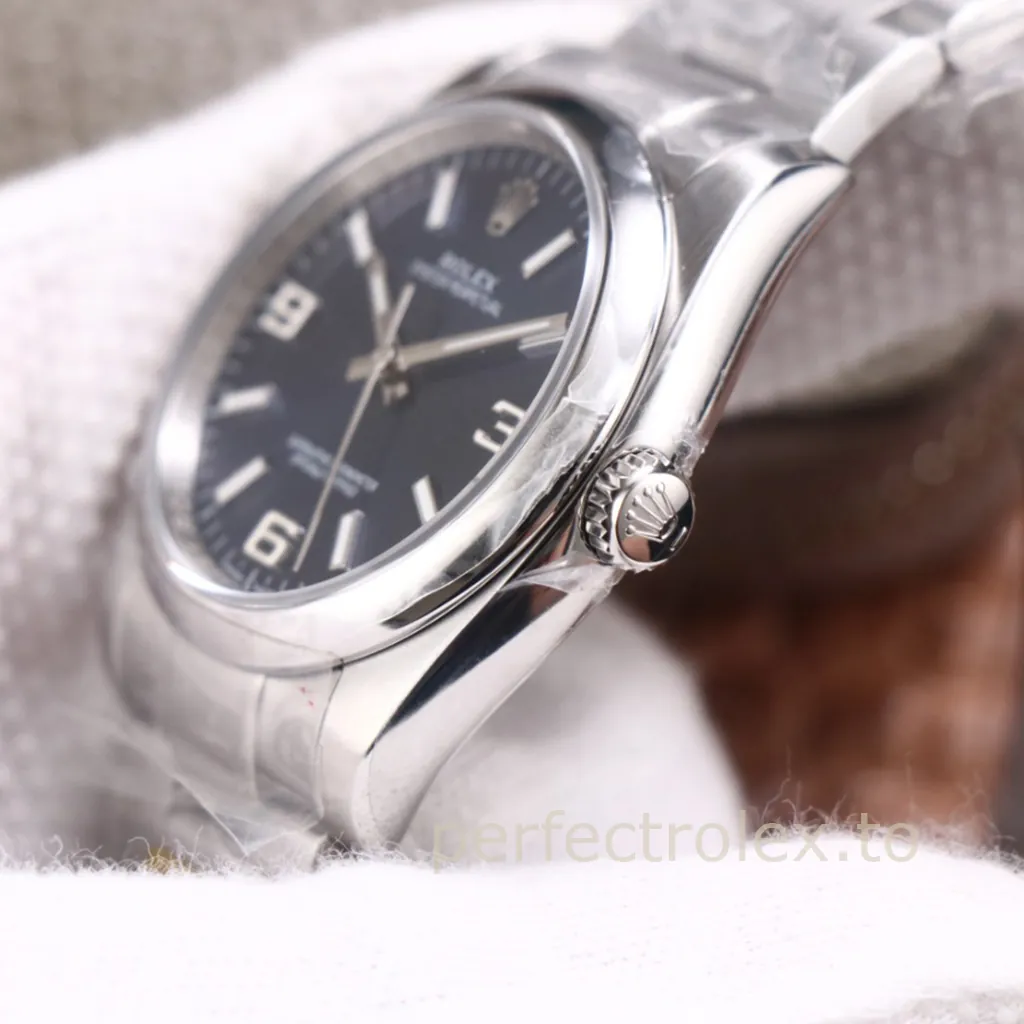 Rolex-Oyster-Perpetual-116000-0002-Blue-Dial-36mm-Super-Clone-Watch-with-904L-Steel-Bracelet-Right-Side-View