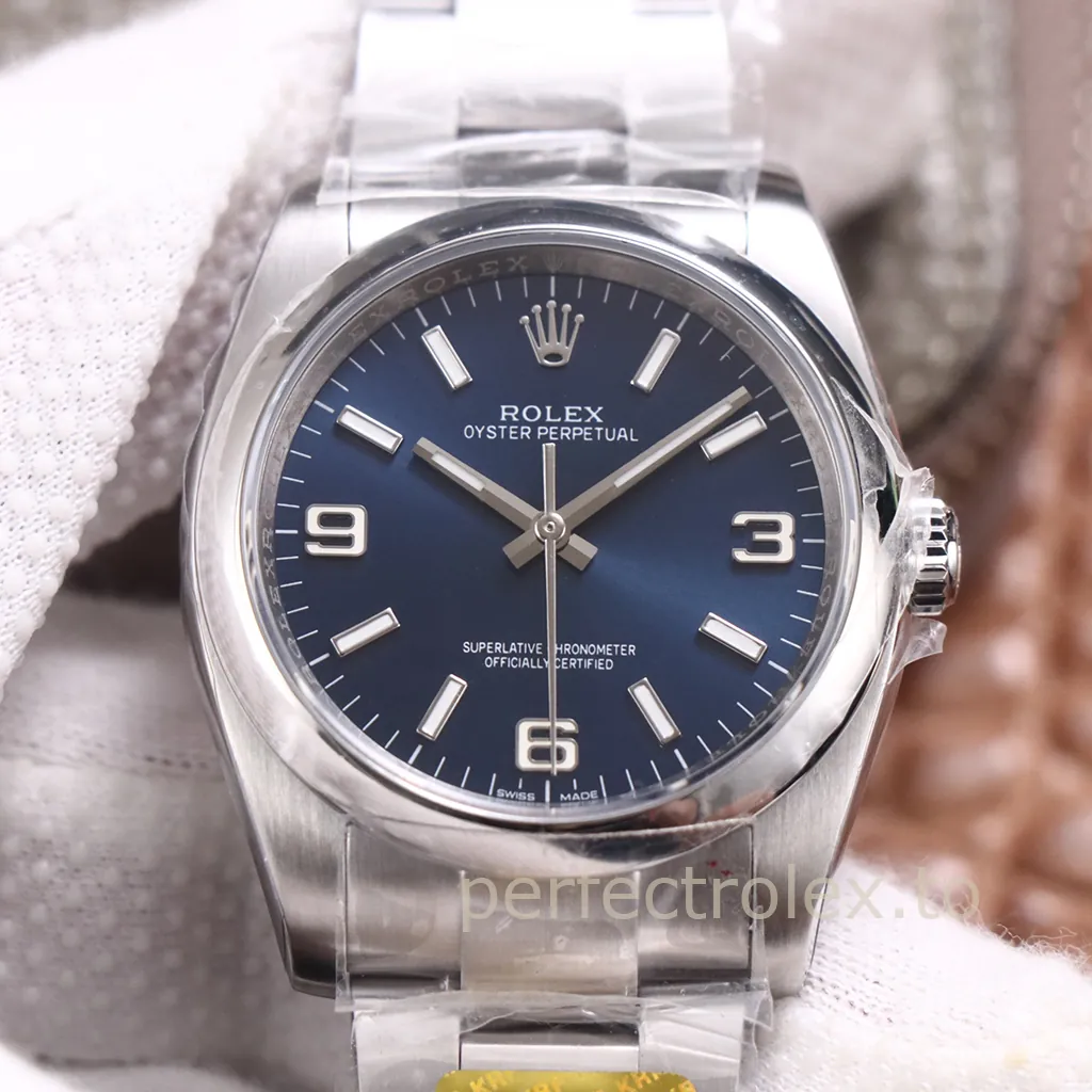 Rolex-Oyster-Perpetual-116000-0002-Blue-Dial-36mm-Super-Clone-Watch-with-904L-Steel-Bracelet-Front-View-1
