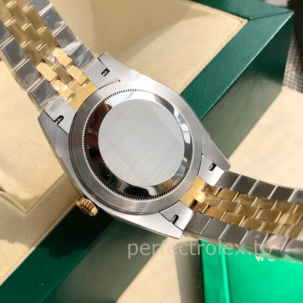 Rolex-Datejust-126333-0014-Black-Dial-41mm-Super-Clone-Watch-with-Fluted-Bezel-Back-View