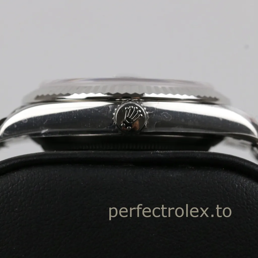 Rolex-Datejust-M126234-Gray-Sunburst-Dial-36mm-Super-Clone-Watch-Fluted-Bezel-and-Jubilee-Bracelet-Right-Side-View