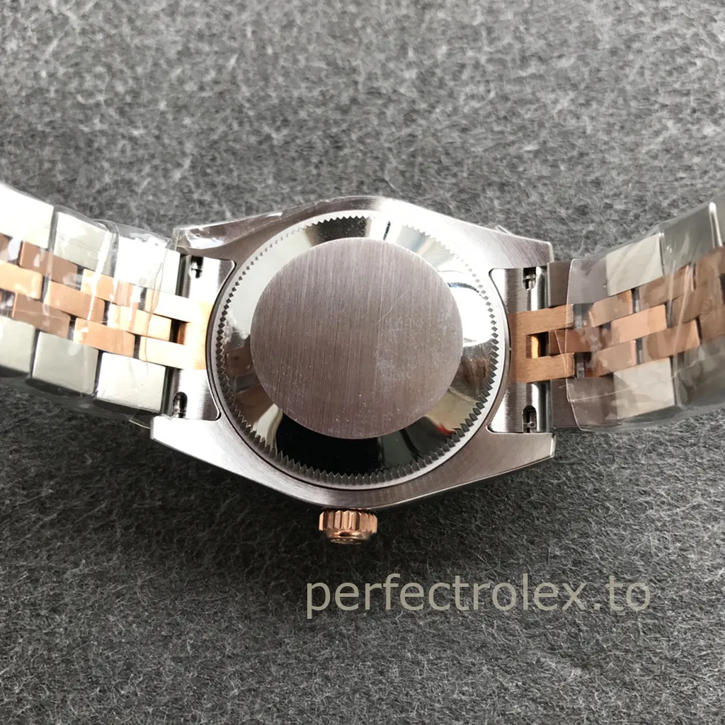 Rolex-Datejust-178271-Ladies-Super-Clone-Watch-31mm-White-Mother-of-Pearl-Diamond-Dial-Back-View