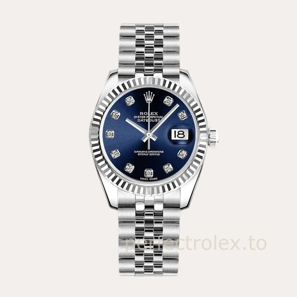 Rolex-Datejust-Diamond-Dial-178274-0048-Ladies-Super-Clone-Watch-31mm-Blue-Sunray-Hero-Image