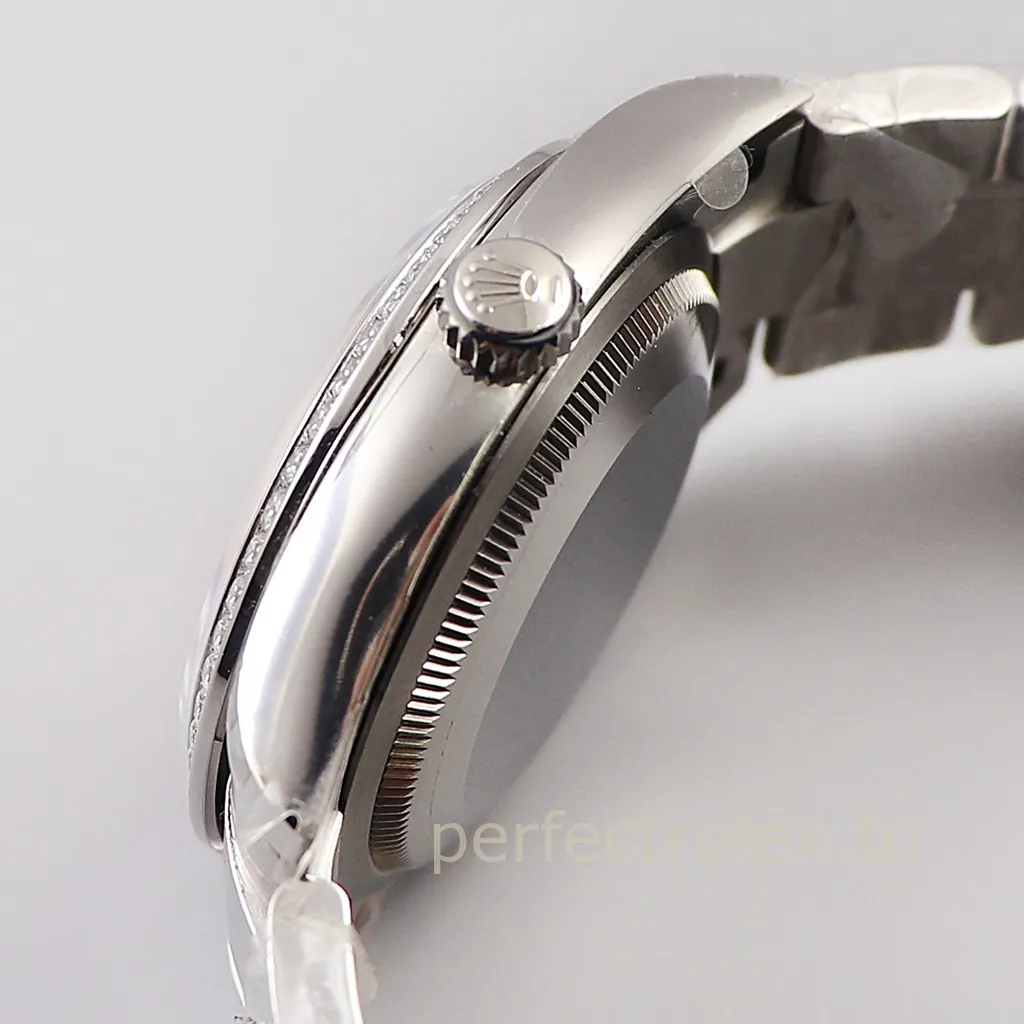 Rolex-Datejust-126284RBR-Diamond-Bezel-Super-Clone-Watch-36mm-Silver-Roman-Dial-Right-Side-View