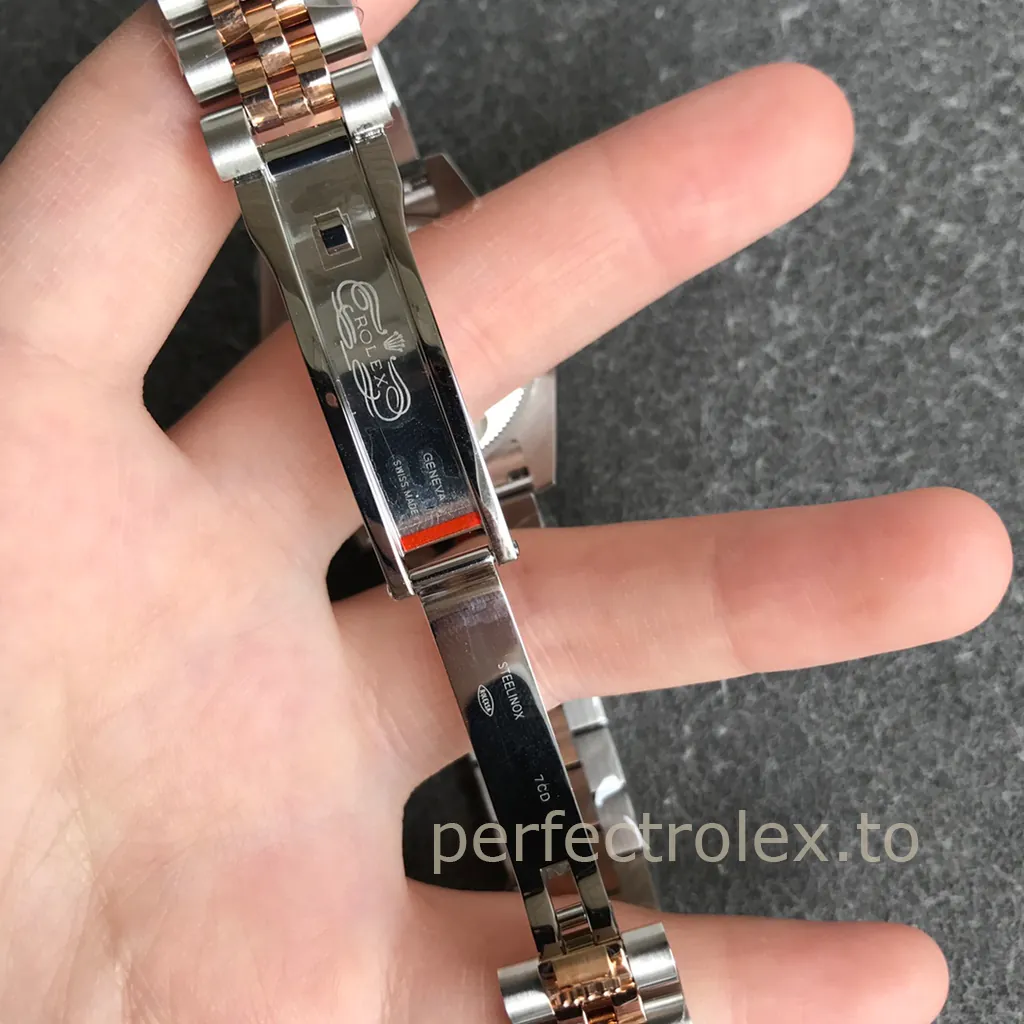 Rolex-Datejust-178271-Ladies-Super-Clone-Watch-31mm-White-Mother-of-Pearl-Diamond-Dial-Buckle-Details-1