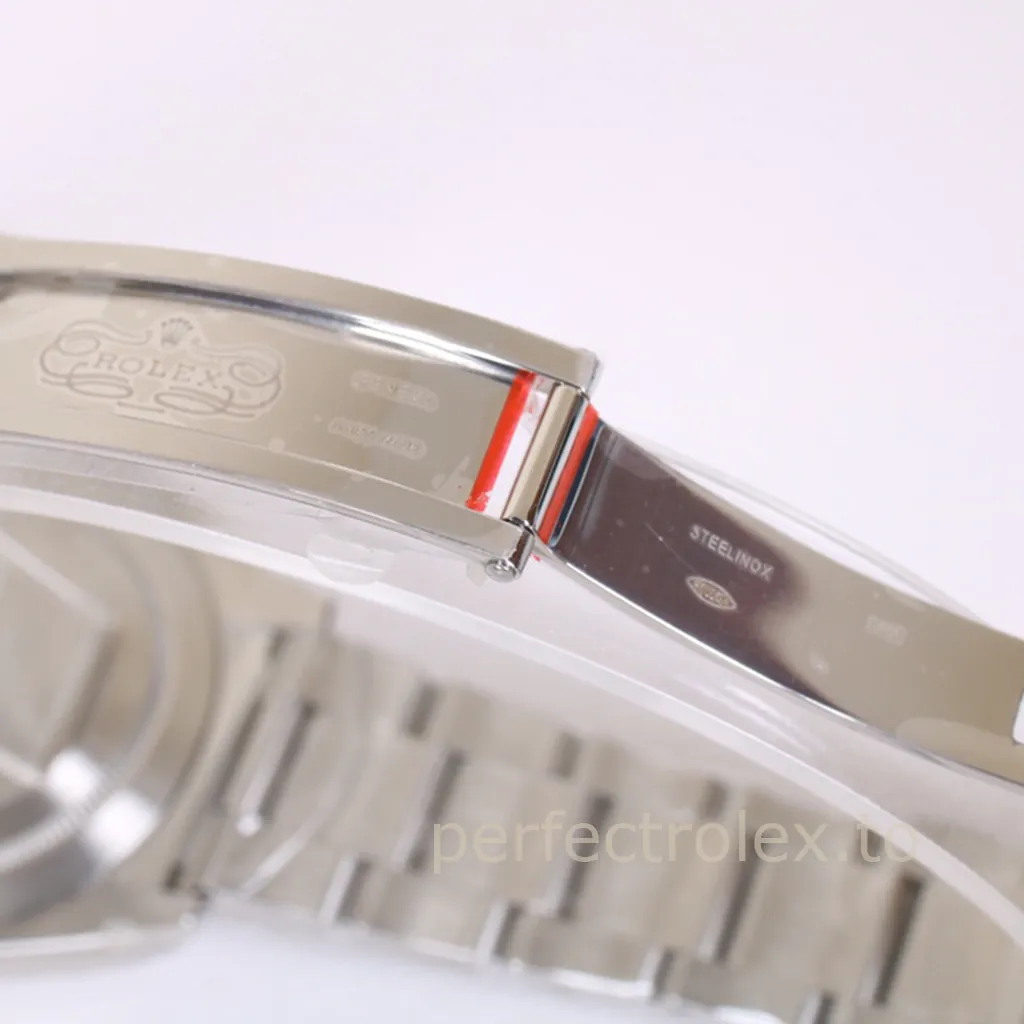 Rolex-Oyster-Perpetual-Red-Grape-Dial-114300-0002-39mm-Stainless-Steel-Super-Clone-Watch-Buckle-Details-1