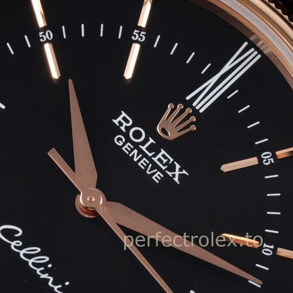 Rolex-Cellini-Black-Dial-50505-0009-39mm-Luxury-Dress-Super-Clone-Watch-Dial-Detail-3