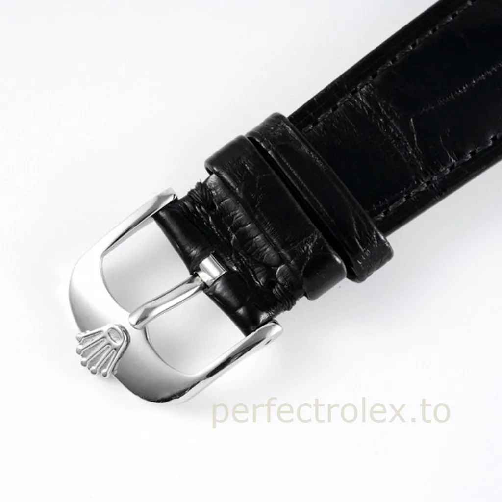 Rolex-Cellini-50509-0006-Black-Dial-Dress-Super-Clone-Watch-39mm-Leather-Strap-Strap-View-1