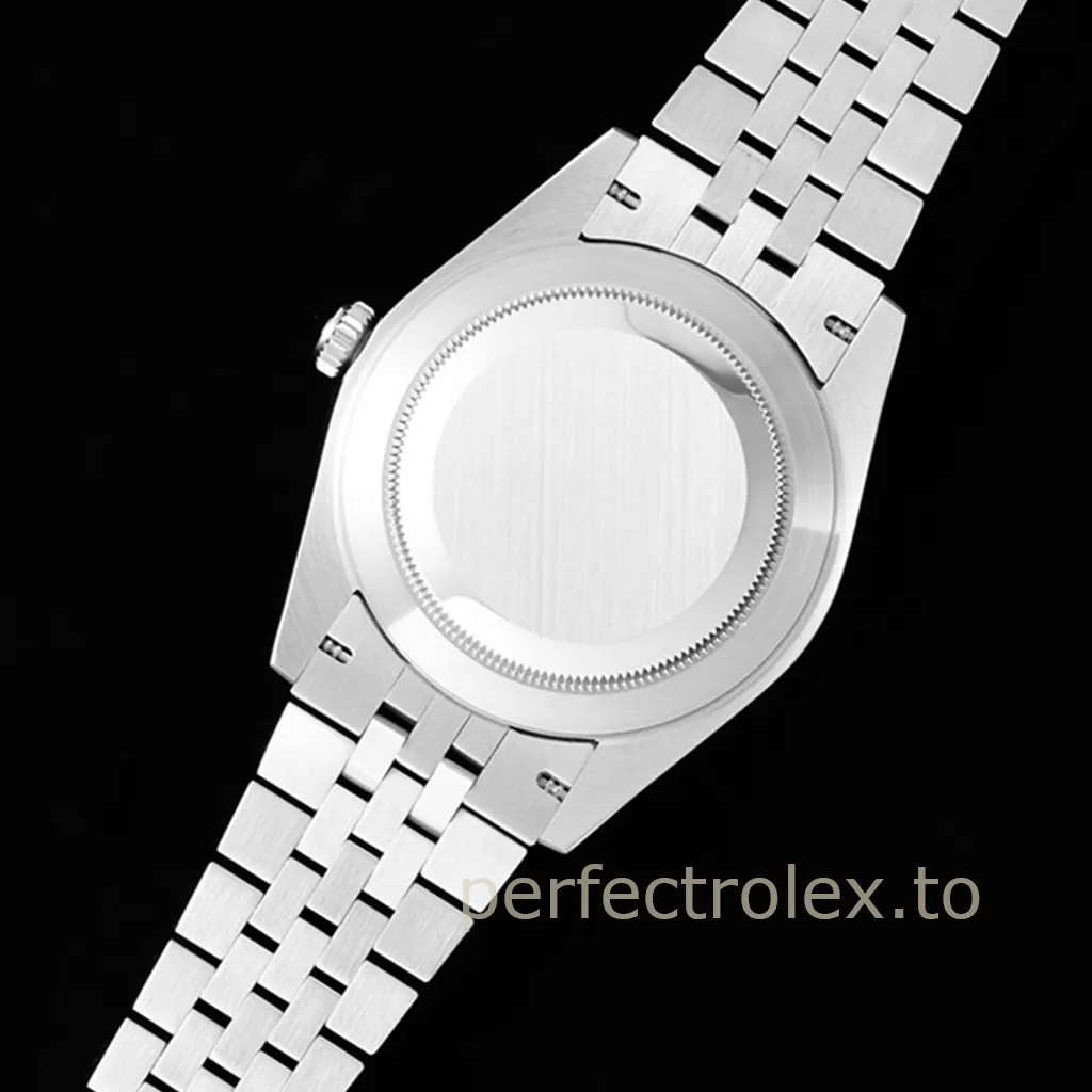 Rolex-Datejust-126334-Tiffany-Blue-Arabic-Numerals-41mm-Fluted-Bezel-Super-Clone-Watch-Back-View