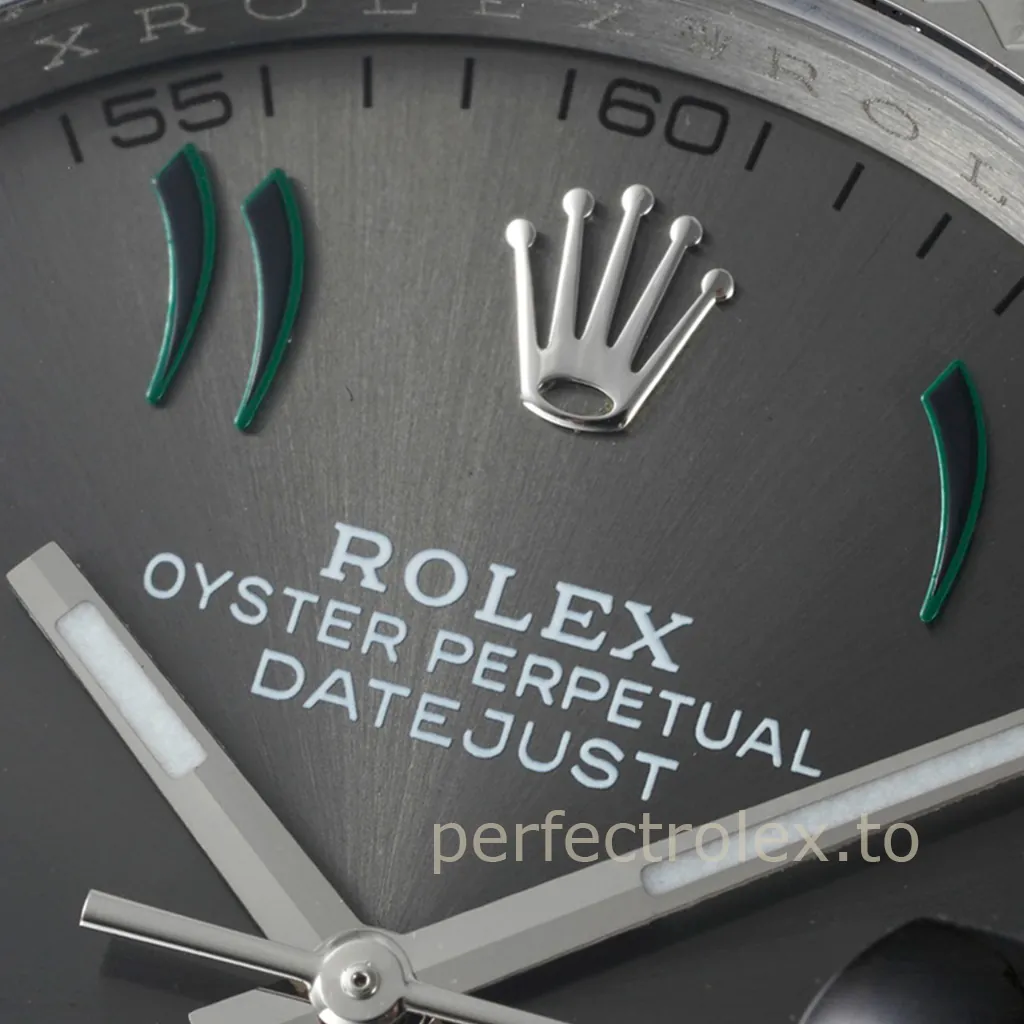 Rolex-Datejust-41mm-126334-Slate-Grey-Dial-Eastern-Arabic-Numerals-Super-Clone-Watch-Dial-Detail-2