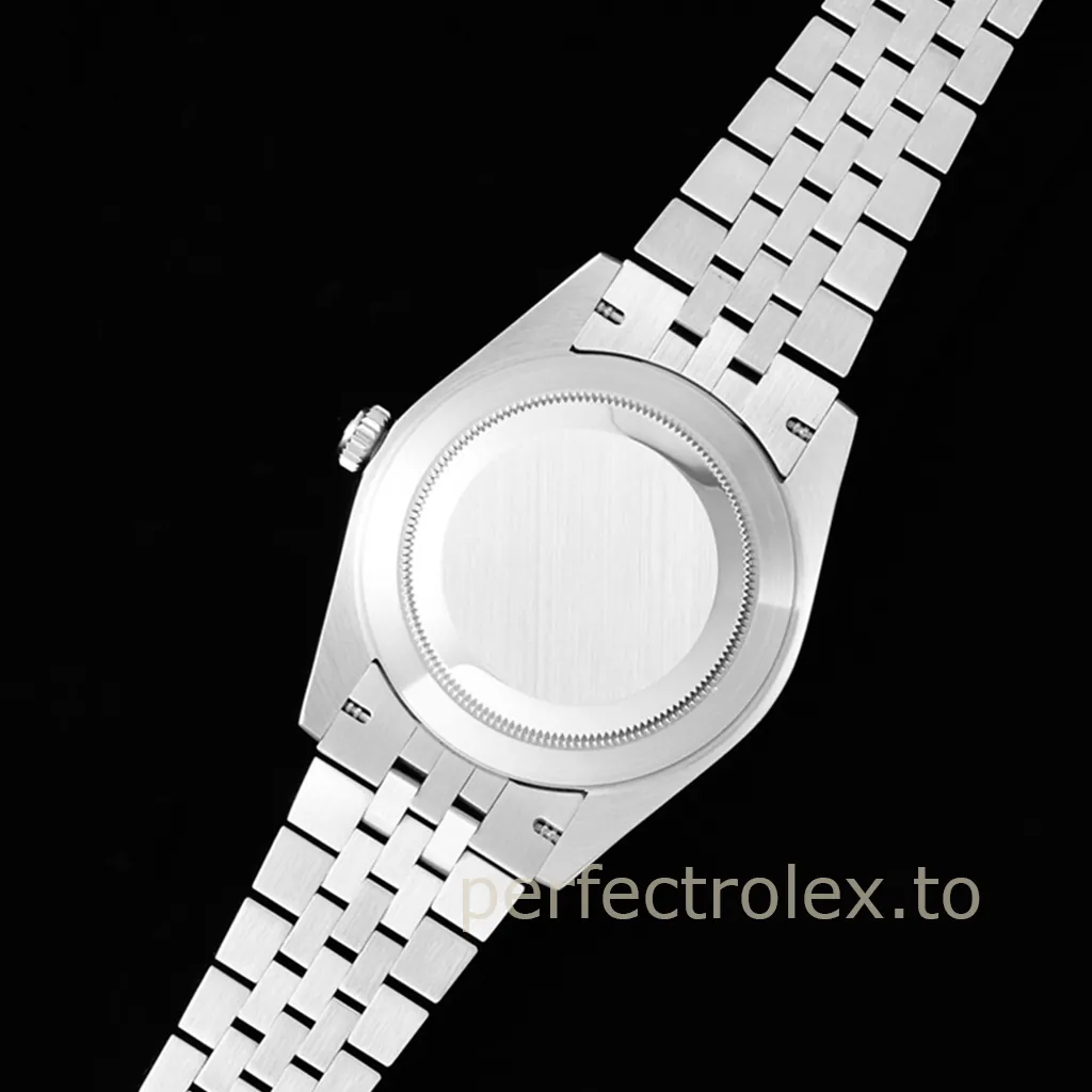 Rolex-Datejust-M126334-0028-41mm-Mint-Green-Dial-Jubilee-Bracelet-Luxury-Super-Clone-Watch-Back-View