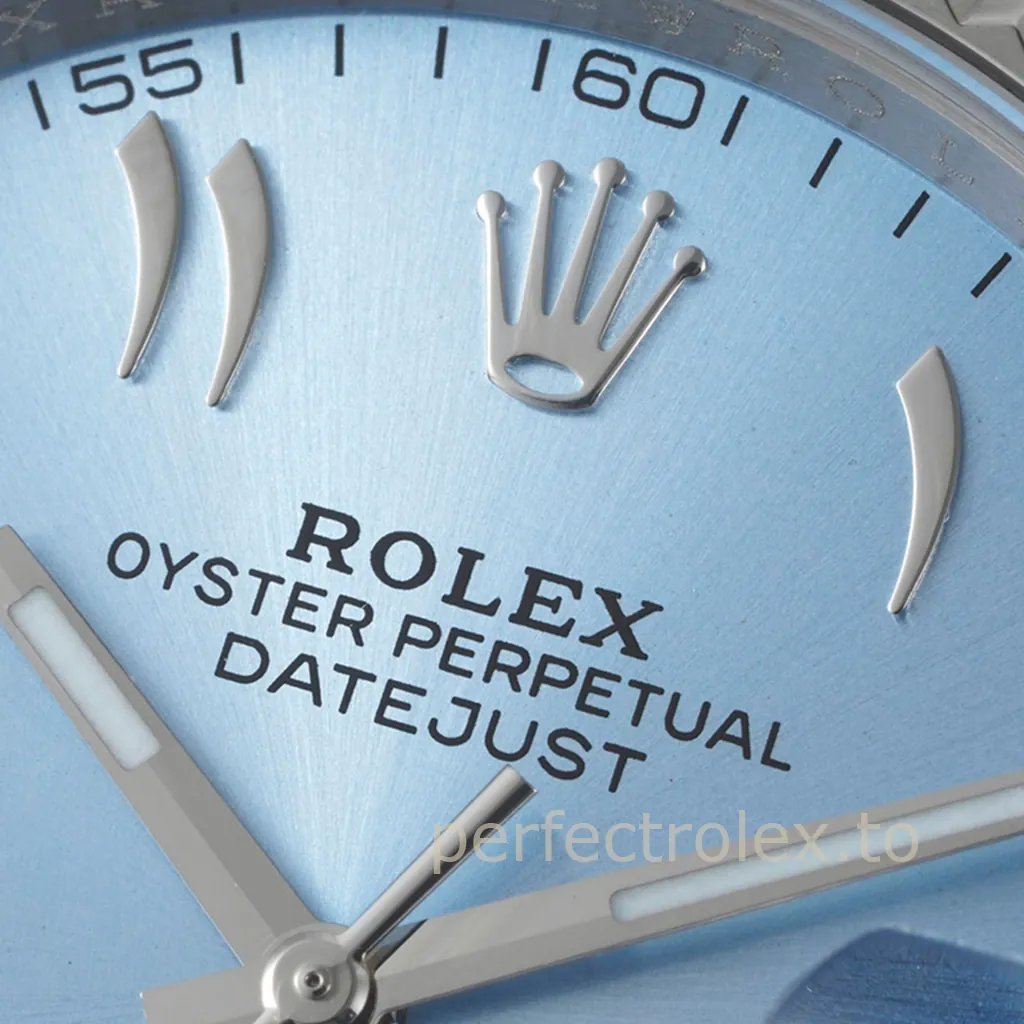 Rolex-Datejust-126334-Ice-Blue-Dial-41mm-Eastern-Arabic-Numerals-Jubilee-Super-Clone-Watch-Dial-Detail-2