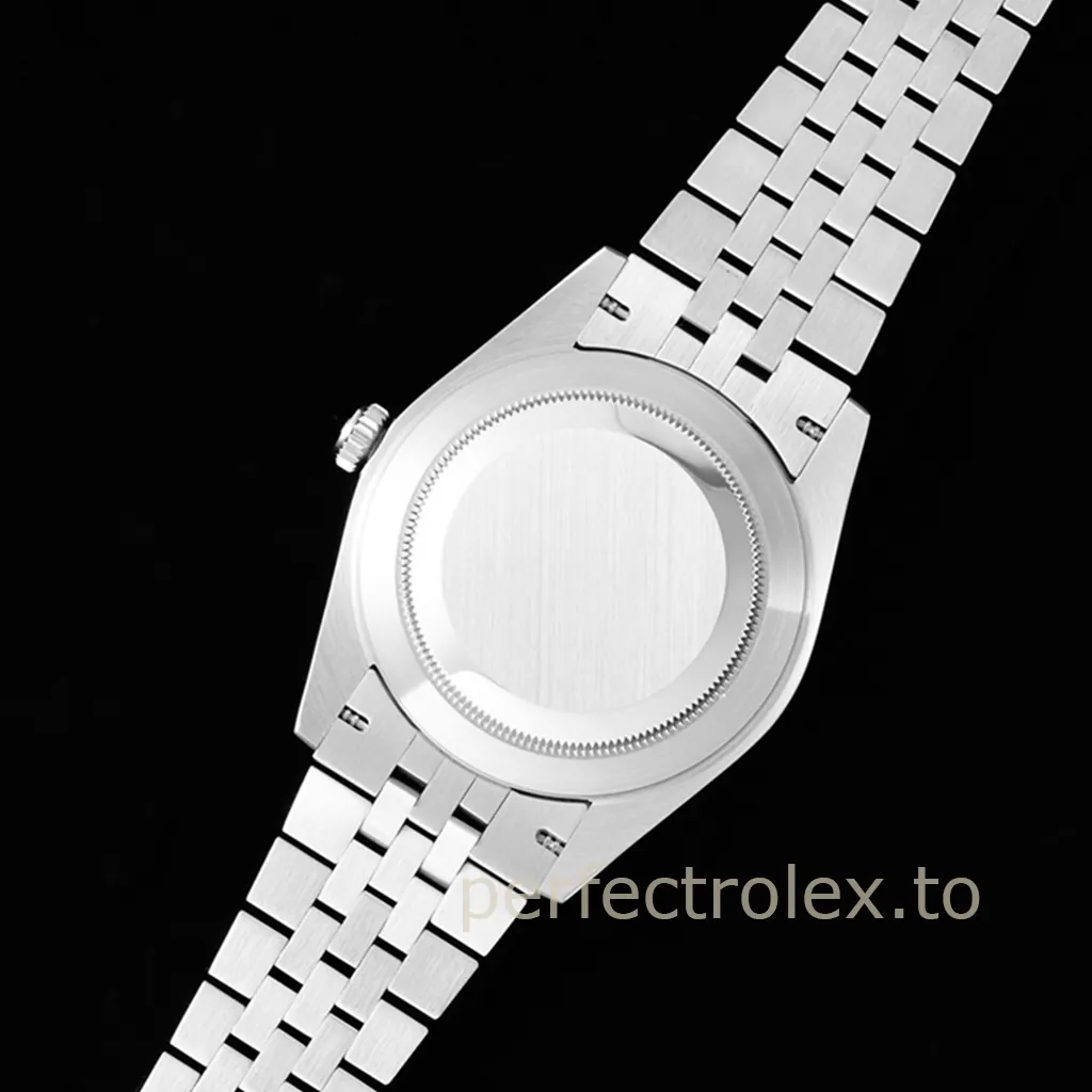 Rolex-Datejust-126334-Ice-Blue-Dial-41mm-Eastern-Arabic-Numerals-Jubilee-Super-Clone-Watch-Back-View
