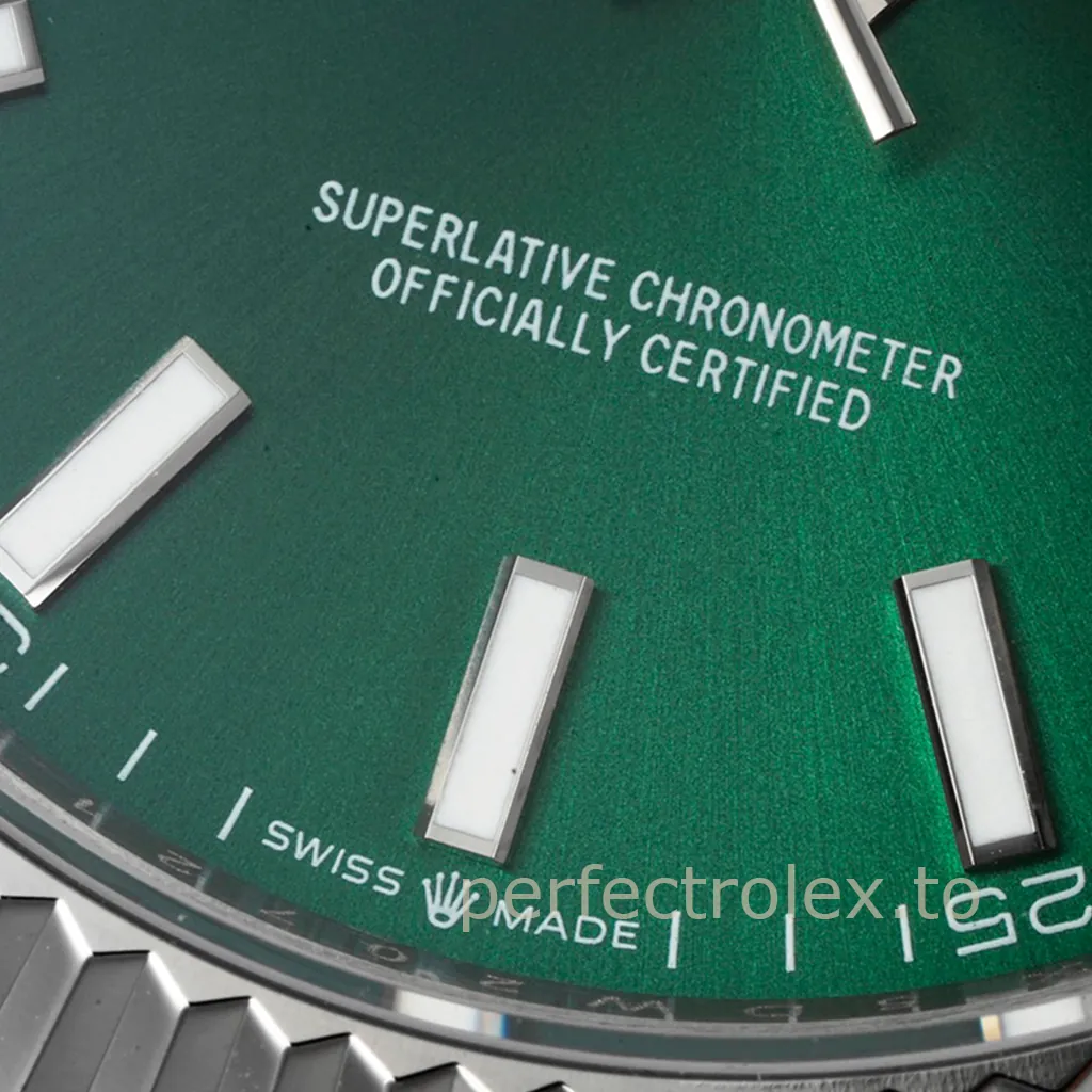 Rolex-Datejust-M126334-0028-41mm-Mint-Green-Dial-Jubilee-Bracelet-Luxury-Super-Clone-Watch-Dial-Detail-3
