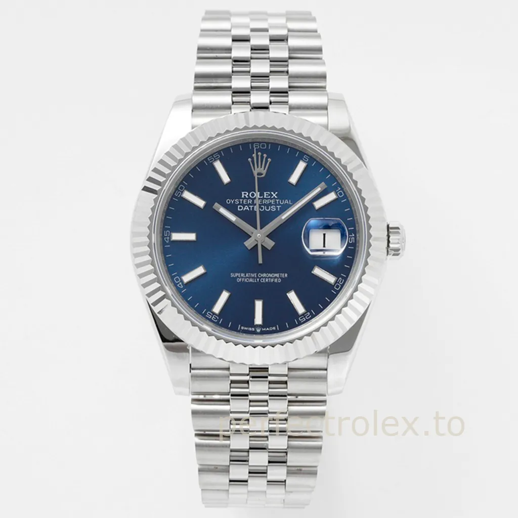 Rolex-Datejust-M126334-Blue-Sunray-Dial-Luxury-Super-Clone-Watch-in-41mm-Front-View-1