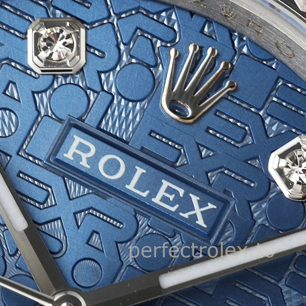 Rolex-Datejust-36-M126234-0012-Blue-Dial-Diamond-Marker-Luxury-Replica-Watch-with-Oyster-Bracelet-Dial-Detail-2
