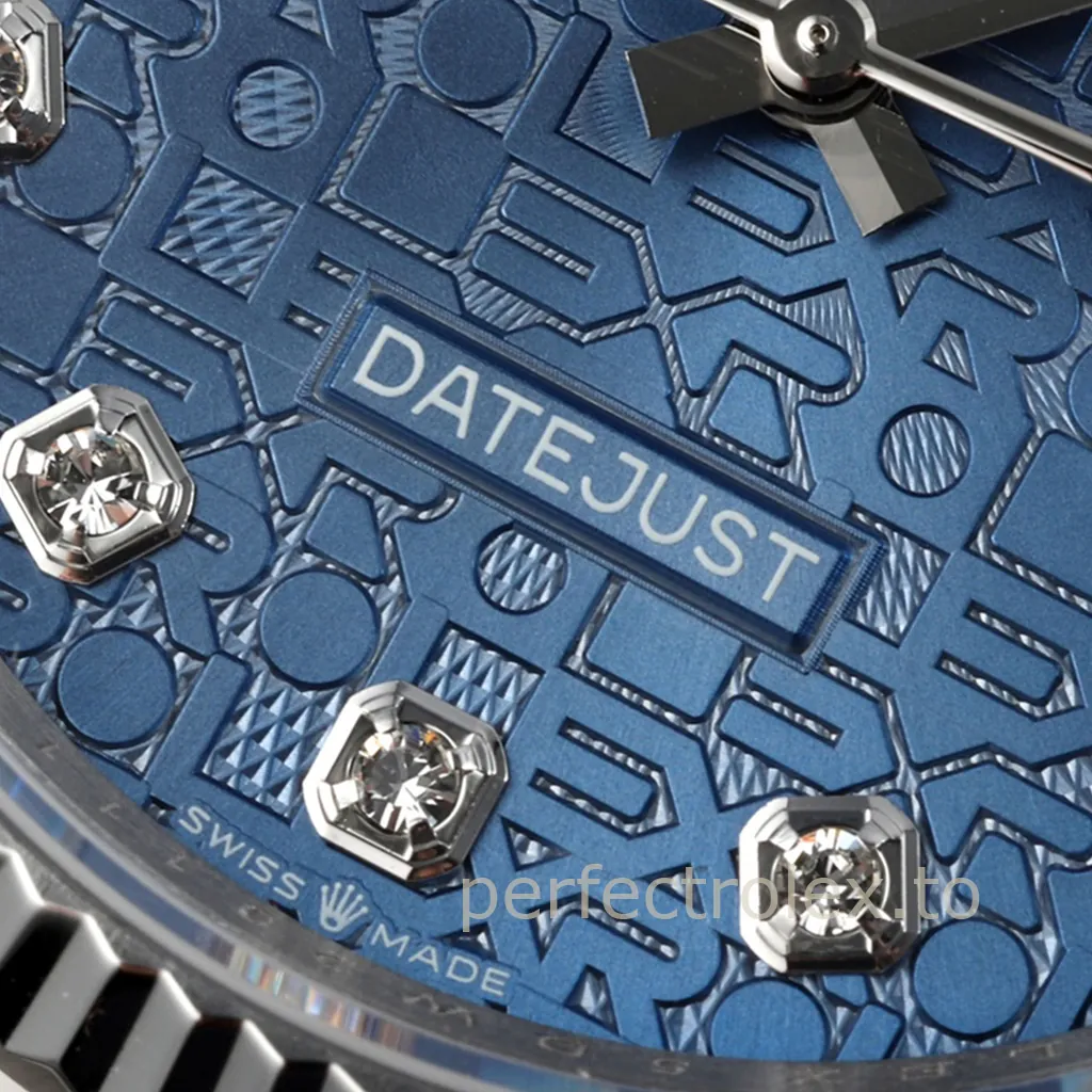 Rolex-Datejust-36-M126234-0012-Blue-Dial-Diamond-Marker-Luxury-Replica-Watch-with-Oyster-Bracelet-Dial-Detail-3