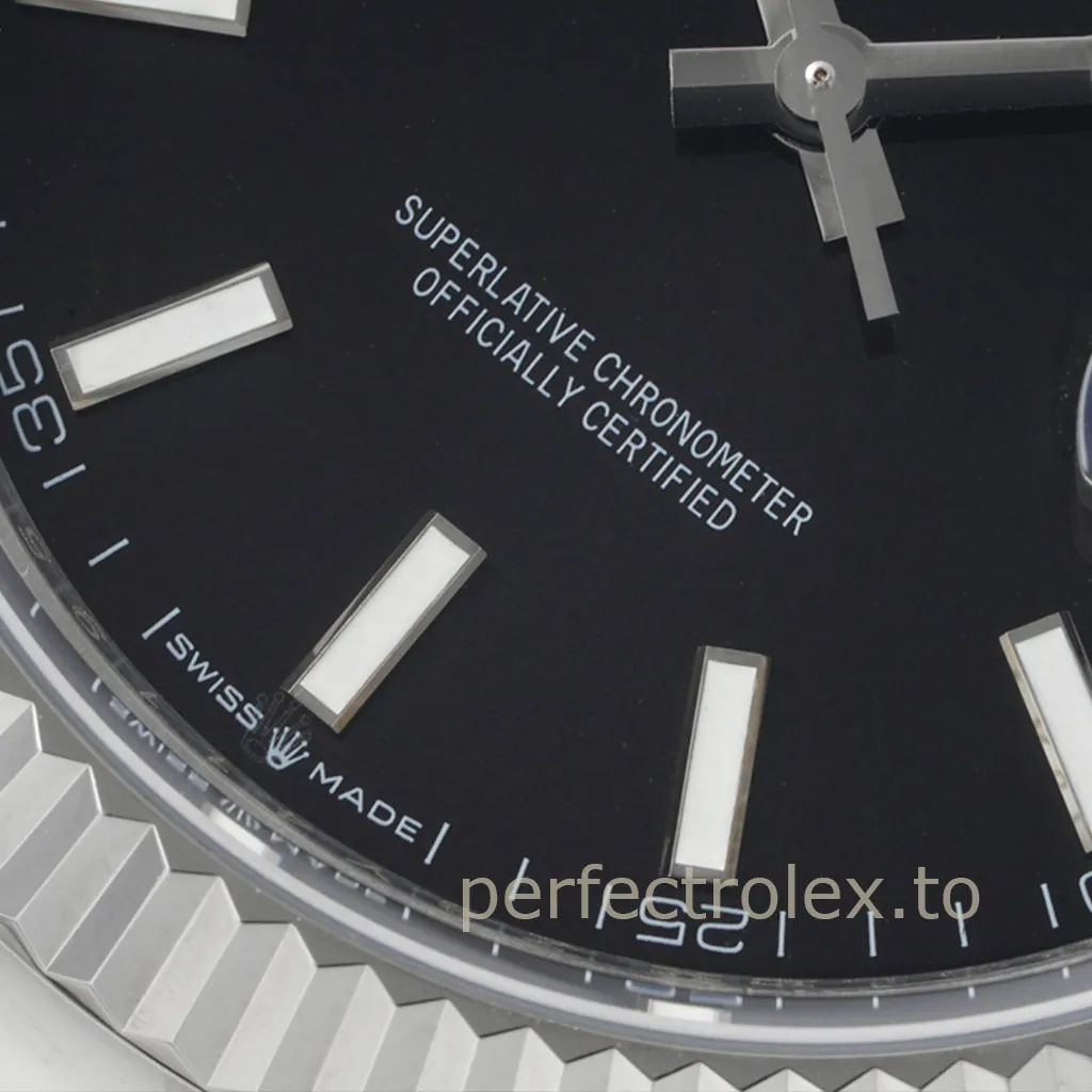 Rolex-Datejust-M126334-0017-41mm-Black-Dial-Luxury-Super-Clone-Watch-Oyster-Bracelet-Dial-Detail-1
