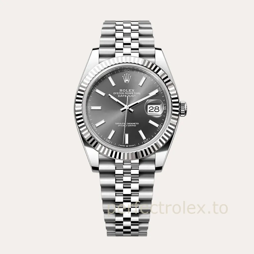 Rolex-Datejust-M126334-0014-41mm-Slate-Grey-Dial-Luxury-Super-Clone-Watch-Jubilee-Bracelet-Hero-Image