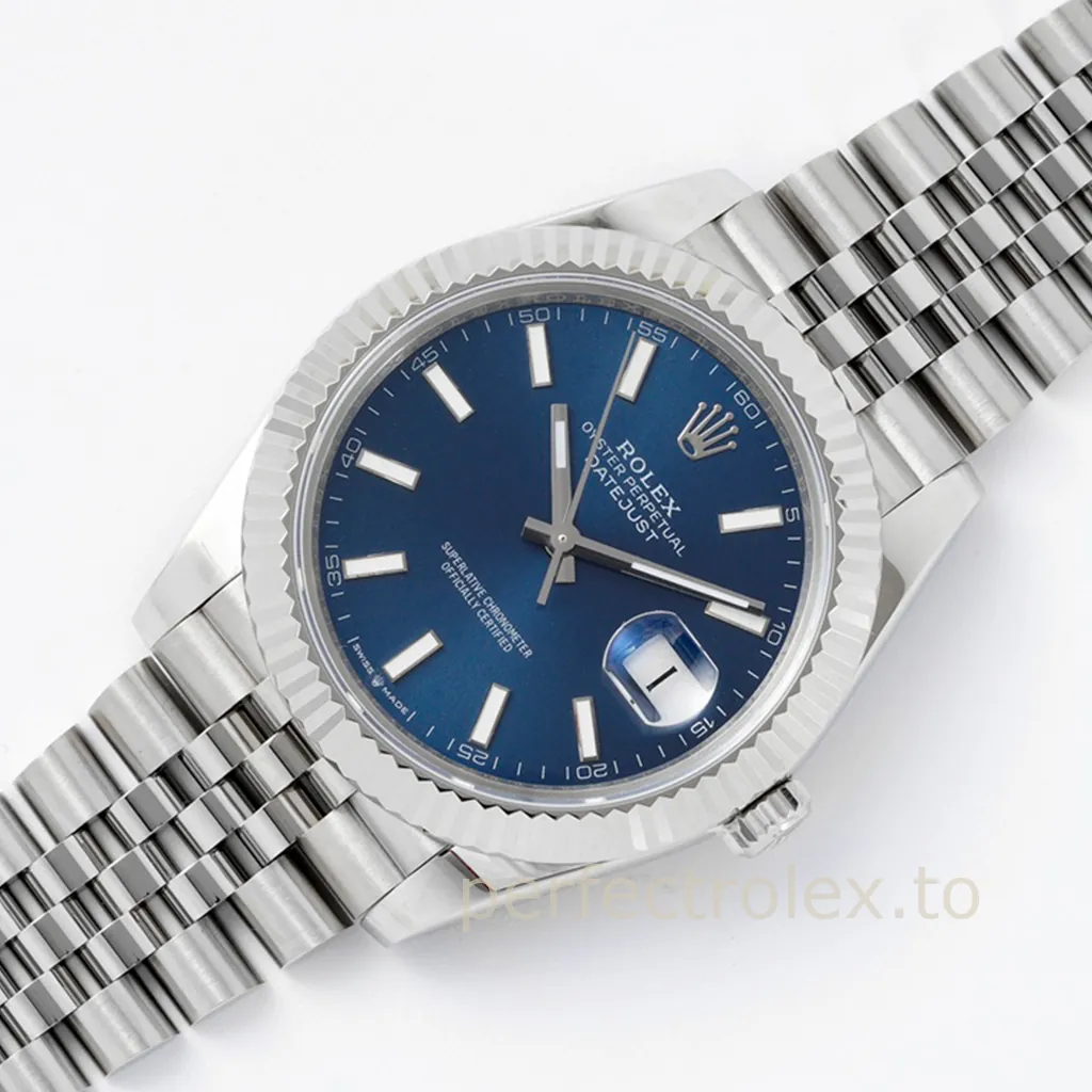 Rolex-Datejust-M126334-Blue-Sunray-Dial-Luxury-Super-Clone-Watch-in-41mm-Front-View-2