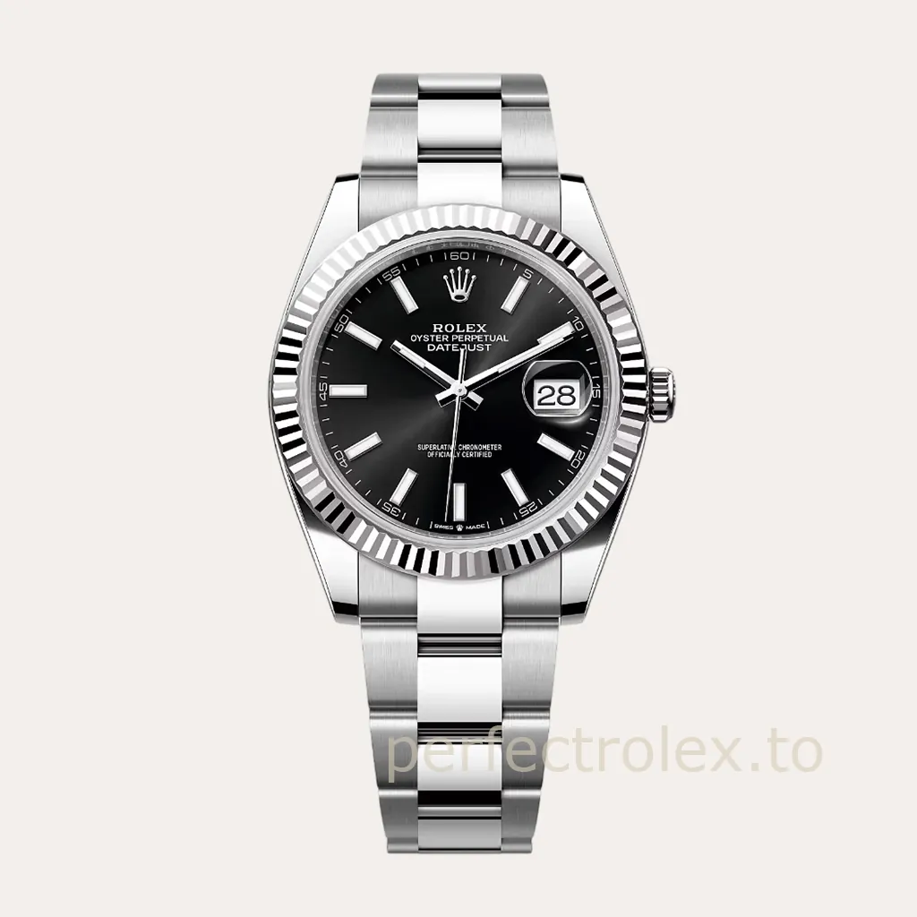 Rolex-Datejust-M126334-0017-41mm-Black-Dial-Luxury-Super-Clone-Watch-Oyster-Bracelet-Hero-Image