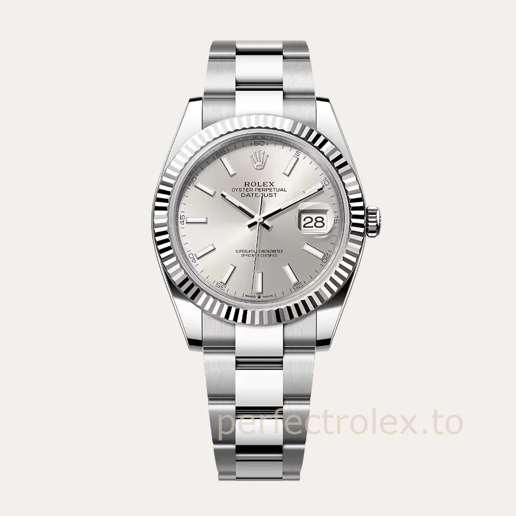Rolex-Datejust-M126334-41mm-Silver-Dial-Luxury-Super-Clone-Watch-Sporty-Oyster-Bracelet-Hero-Image