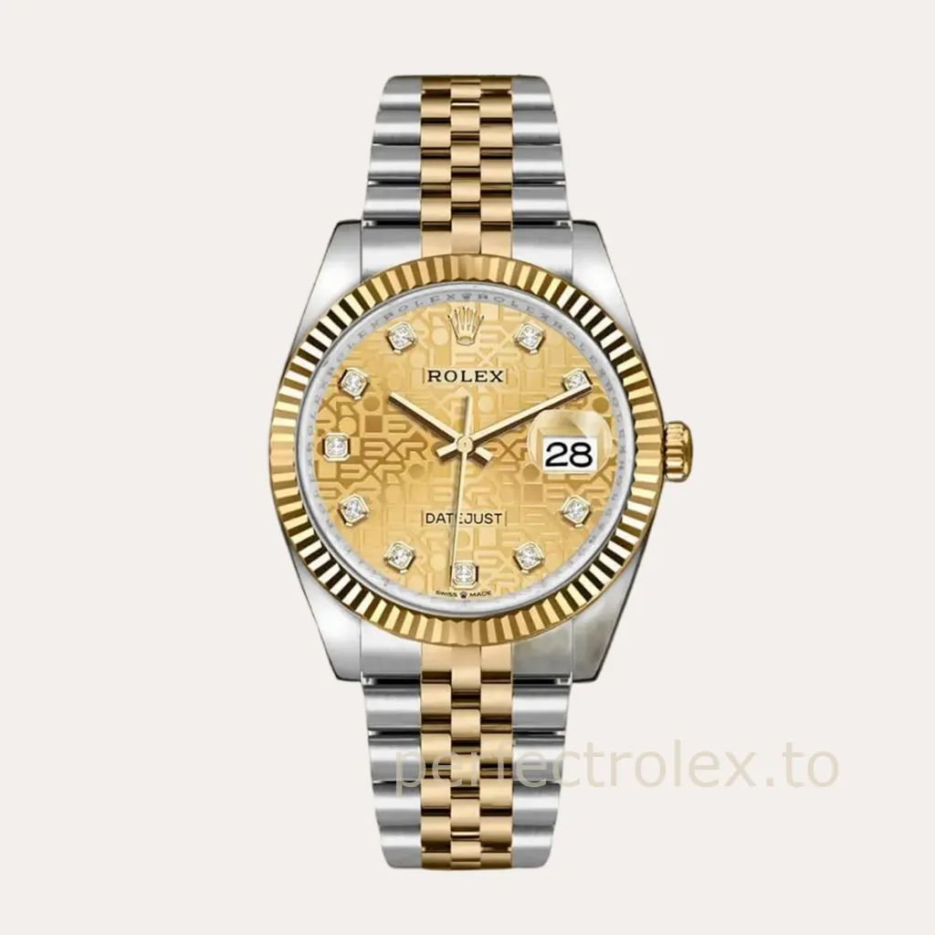 Rolex-Datejust-126233-0033-Super-Clone-Watch-36mm-Champagne-Rolex-Pattern-Diamond-Dial-Hero-Image