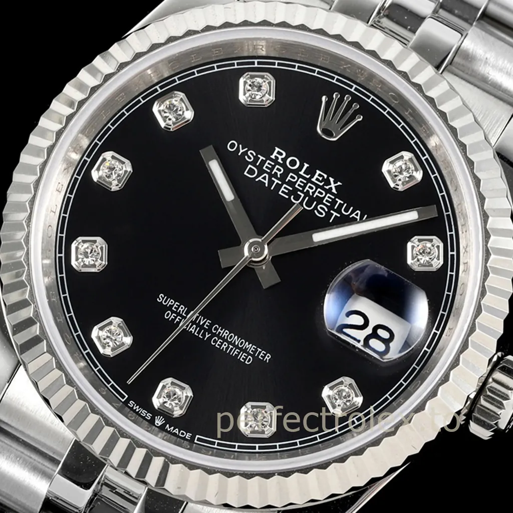 Rolex-Datejust-126234-0027-Luxury-Mechanical-Replica-Watch-36mm-Black-Diamond-Dial-904L-Stainless-Steel-Dial-Detail-1
