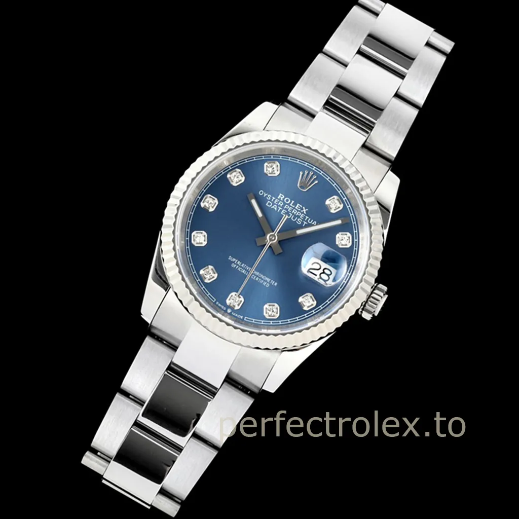 Rolex-Datejust-126234-Blue-Diamond-Dial-Luxury-Mechanical-Super-Clone-Watch-36mm-Front-View-1