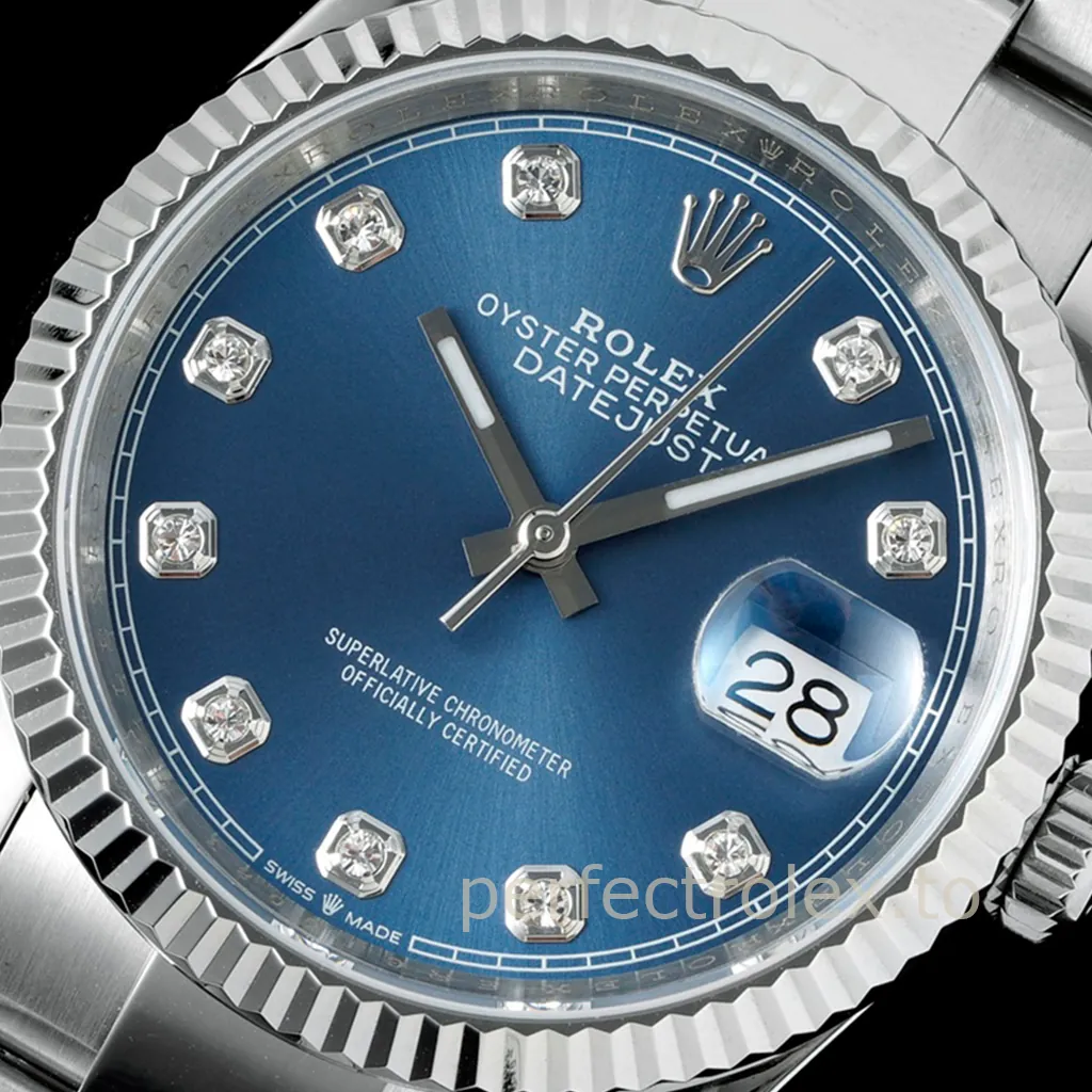 Rolex-Datejust-126234-Blue-Diamond-Dial-Luxury-Mechanical-Super-Clone-Watch-36mm-Dial-Detail-1