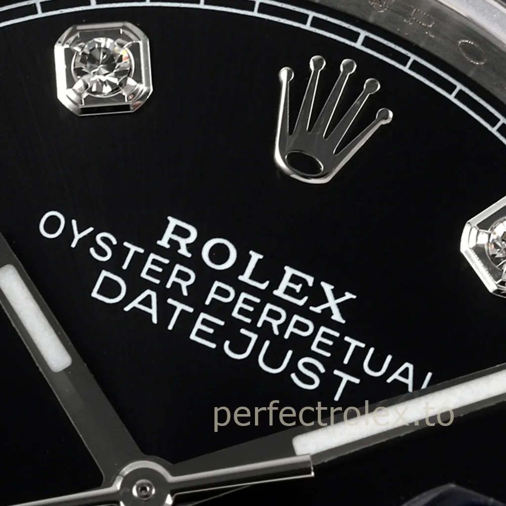 Rolex-Datejust-126234-0027-Luxury-Mechanical-Replica-Watch-36mm-Black-Diamond-Dial-904L-Stainless-Steel-Dial-Detail-3
