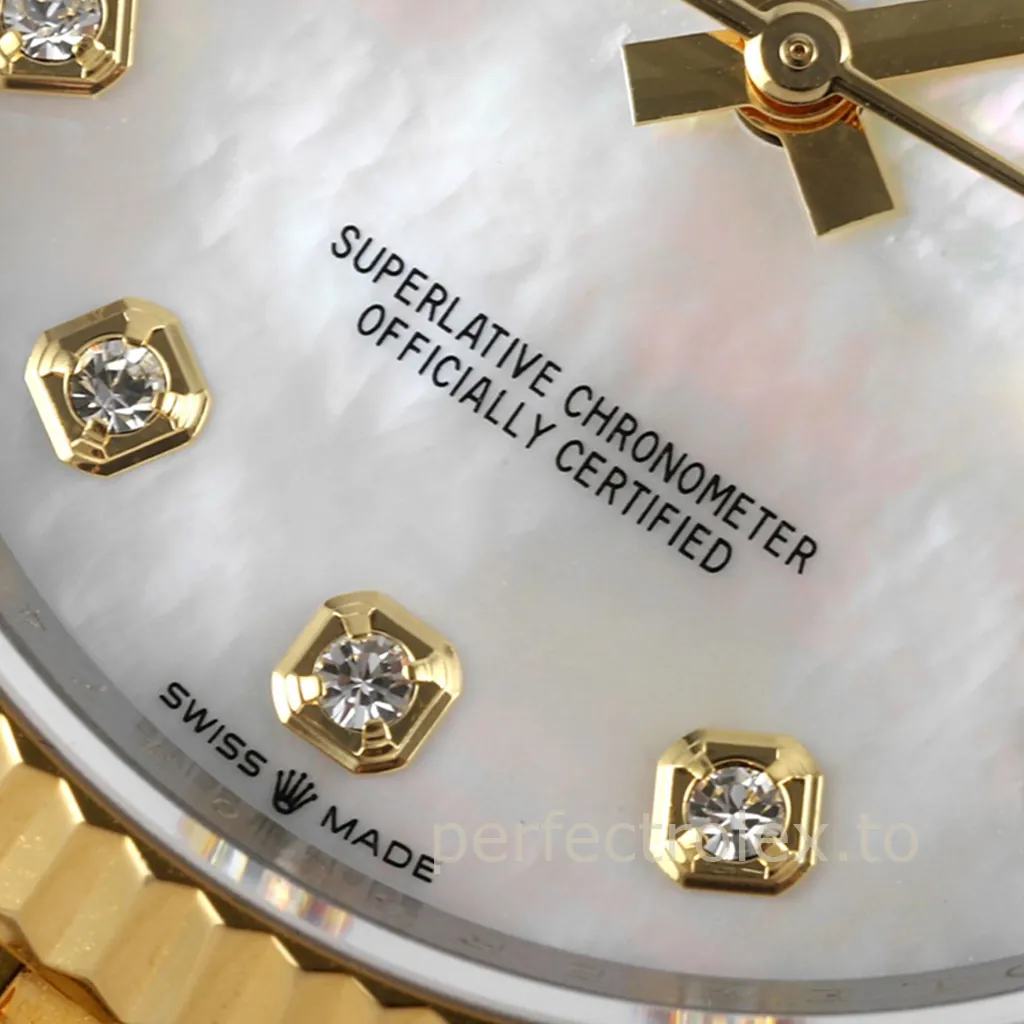 Rolex-Datejust-126233-Luxury-Replica-Watch-36mm-White-Mother-of-Pearl-Diamond-Dial-Jubilee-Bracelet-Dial-Detail-2